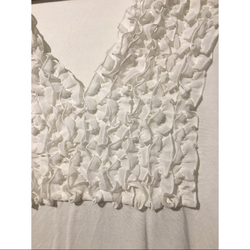 August Silk Two-Tone Ruffled Blouse - Picture 2 of 5